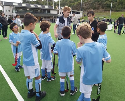 Juniors getting some coaching